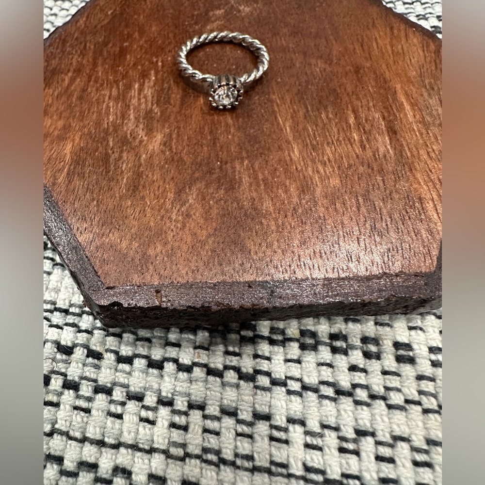 Silver Twisted Band Ring